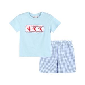 Lil Cactus Girls  2Pc Shirt & Short Set, Blue
